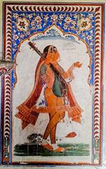 Fresco of Mirabai in the descentants of Fateh Singh's tomb at Guru Nanak Dev University campus