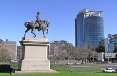 Statue of John Hope 1st Marquess of Linlithgow in Kings Domain Melbourne