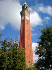 University of Birmingham Chamberlain clock tower against a clear sky