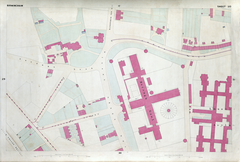 1855 Sheet 030 from The New Survey of the Borough of Birmingham map showing detailed layout and structures