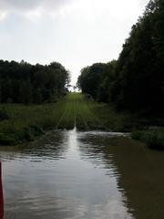Elbląg Canal with boats and greenery in Poland