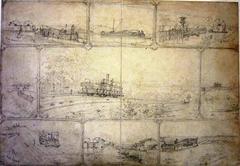 Elbląg Canal detailed engineering drawings by Hermann Penner from 1879