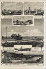 Historical print of the Elbląg Canal drawn by Hermann Penner in 1881