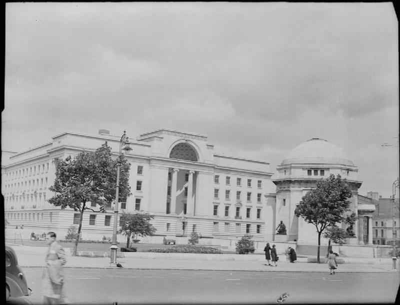 Birmingham Civic Centre in England, 1942, surviving wartime air raids intact