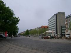 Halmtorvet square in Copenhagen with people and buildings