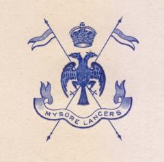 Insignia of the Mysore Lancers featuring crossed lances and a shield