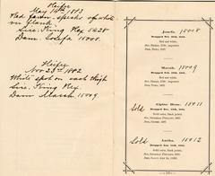 1882 catalog page showing registration, breeding lines, birth dates, and notes for Jersey cows and bulls of John Ridgely's 'Hampton' herd with handwritten annotations