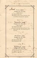 1882 catalog page of Hampton herd with registered Jersey cows and bulls showing breeding lines and handwritten notes by Helen Stewart West Ridgely