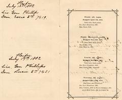 1882 catalog page with pedigree chart and notes of 'Hampton' Jersey cows and bulls