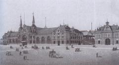Historic Münster Central Station in Westphalia Germany 1890