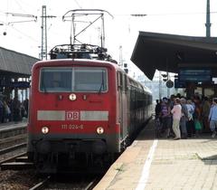 DB 111 024-6 locomotive at Munich Pasing railway station