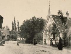 Partial view of Alteckendorf village with traditional Alsatian houses