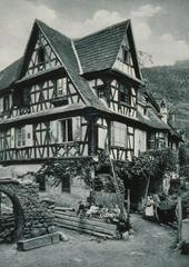 General view of rural habitation in Andlau, Alsace