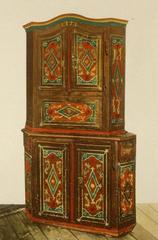 Art deco corner cabinet from Obermodern in Alsace
