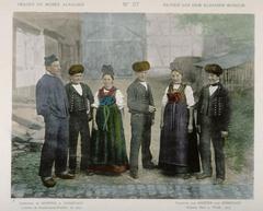 Traditional costumes from Hoffen and Hunspach in Alsace, photographed in 1903