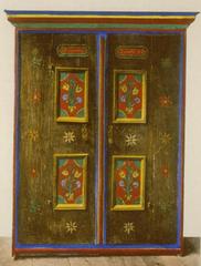 Traditional Alsatian peasant wardrobe from Zutzendorf, 1845