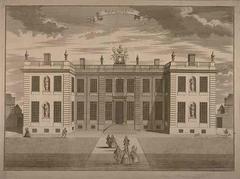 Illustration of Marlborough House with intricate architectural details