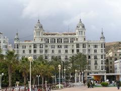 Casa Carbonell building in Alicante just before rain in April 2009