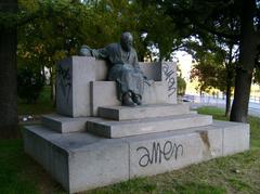 Monument to Cesare Lombroso in Giardini Cesare Lombroso, Verona, Italy