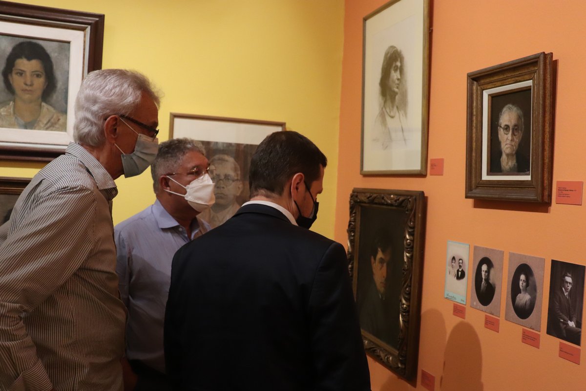 Inauguration of the art exhibition Conversando com a Pintura de Alberto Valença at Museu de Artes da Bahia