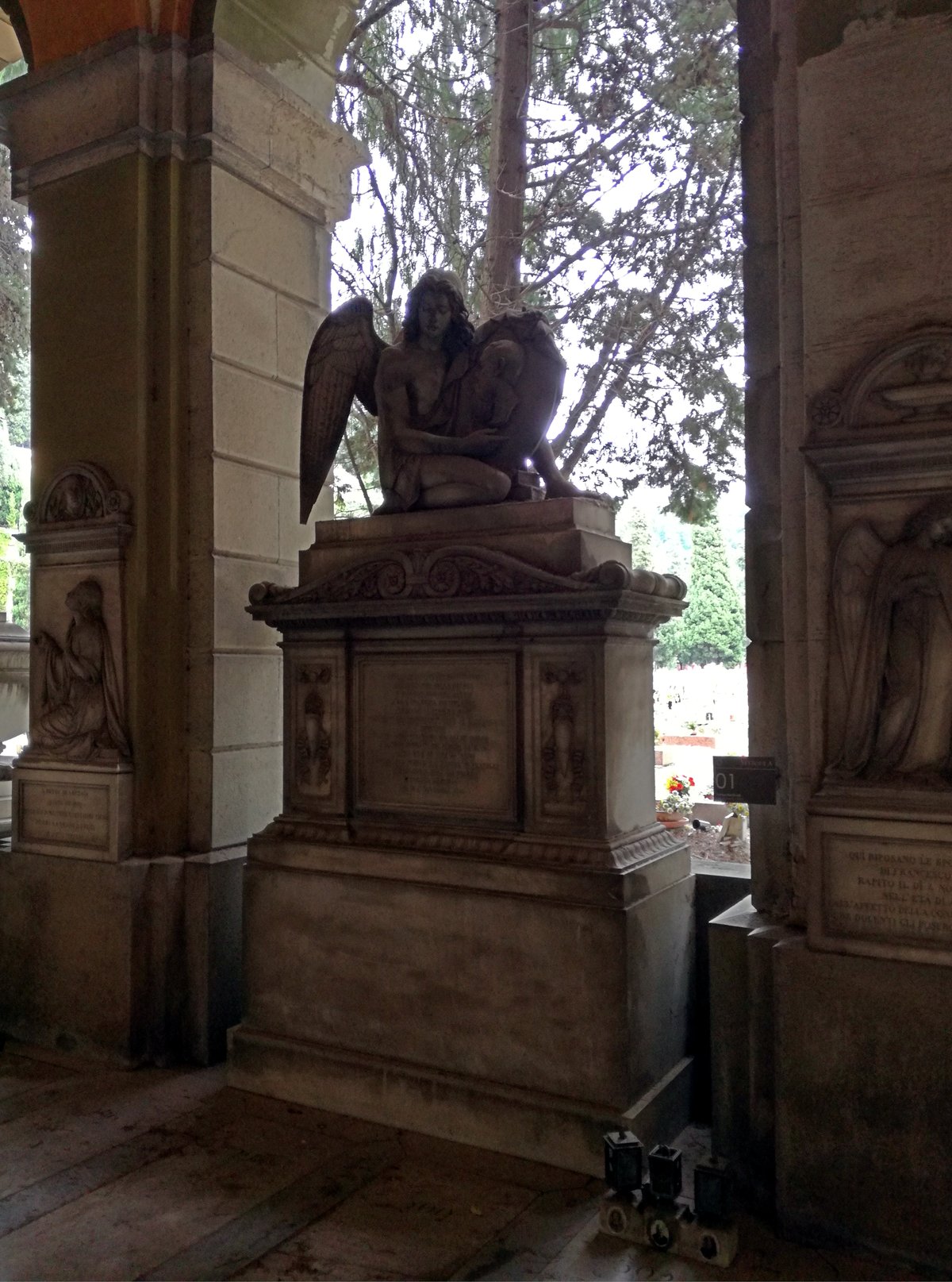 Tomba Monticelli tomb in Staglieno Cemetery Genoa Italy