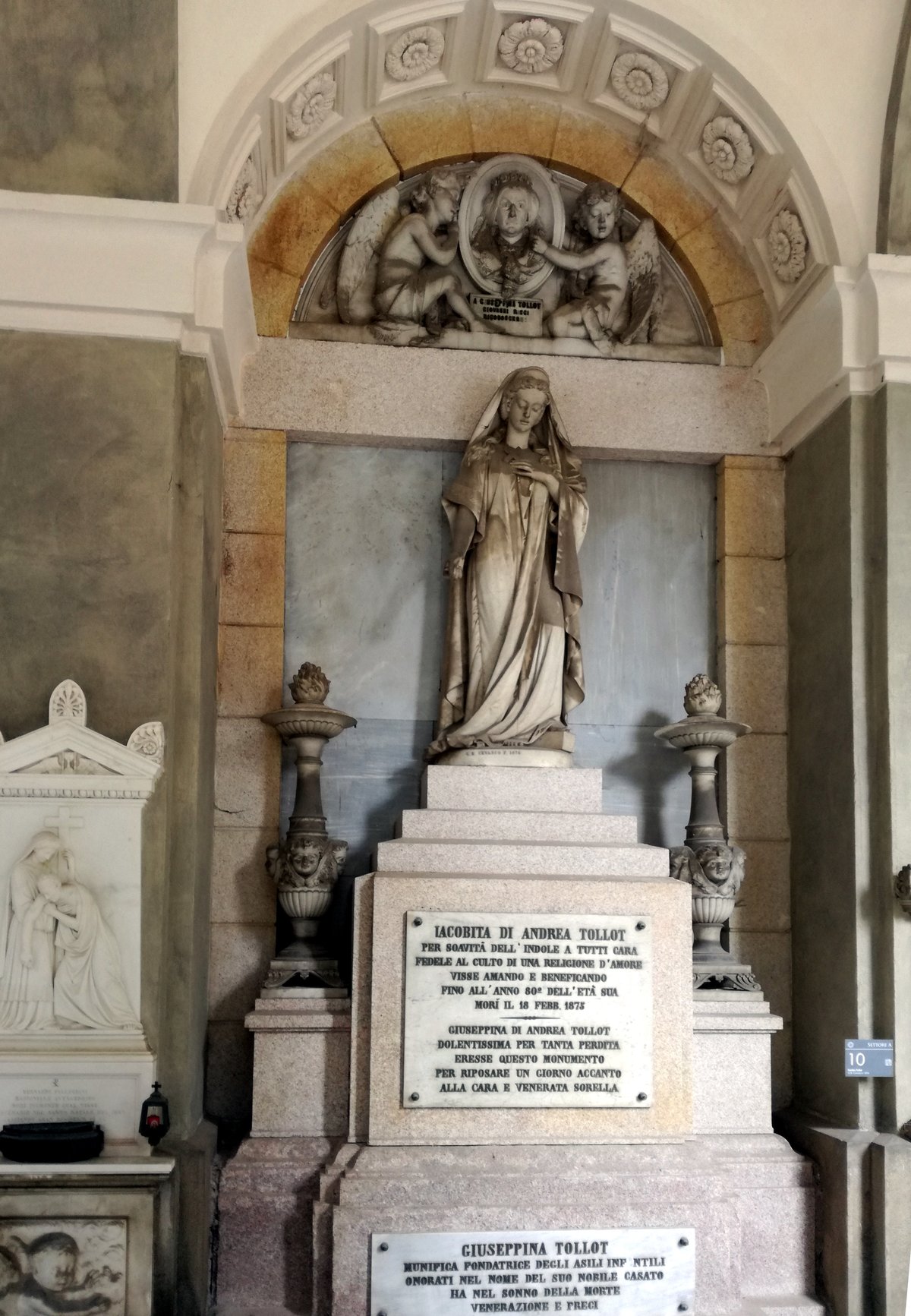 Tomba Tollot tomb in Staglieno Cemetery, Genoa, Italy