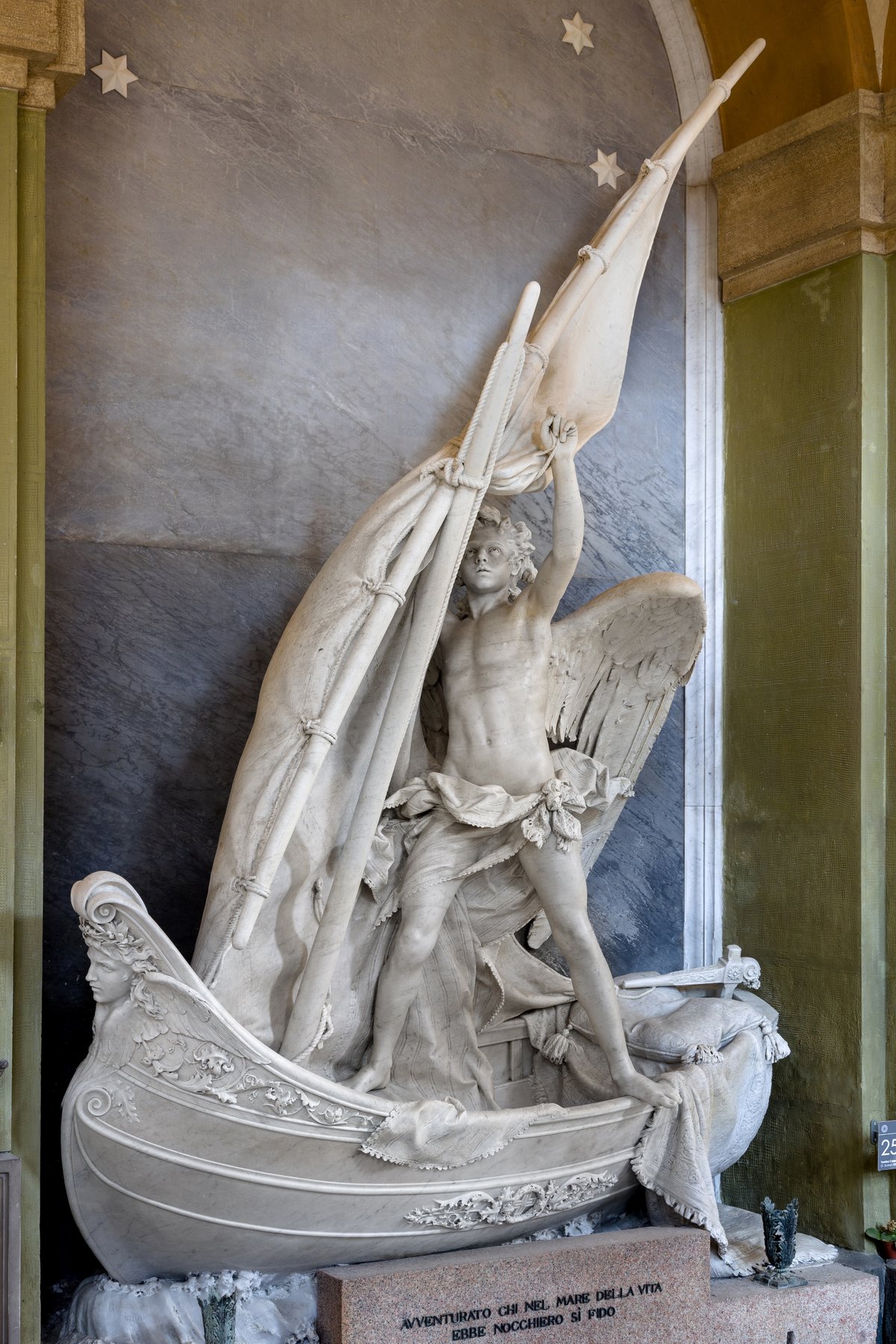 Cemetery monument of Giacomo Carpaneto and family, restored 2016, 19th century