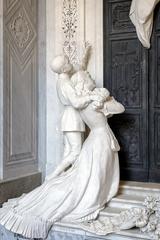 Restored cemetery monument at Staglieno Cemetery