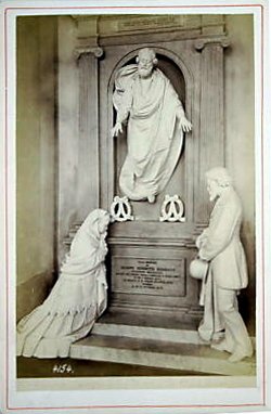 Monument for Giuseppe Benedetto Badaracco in Staglieno Cemetery Genoa