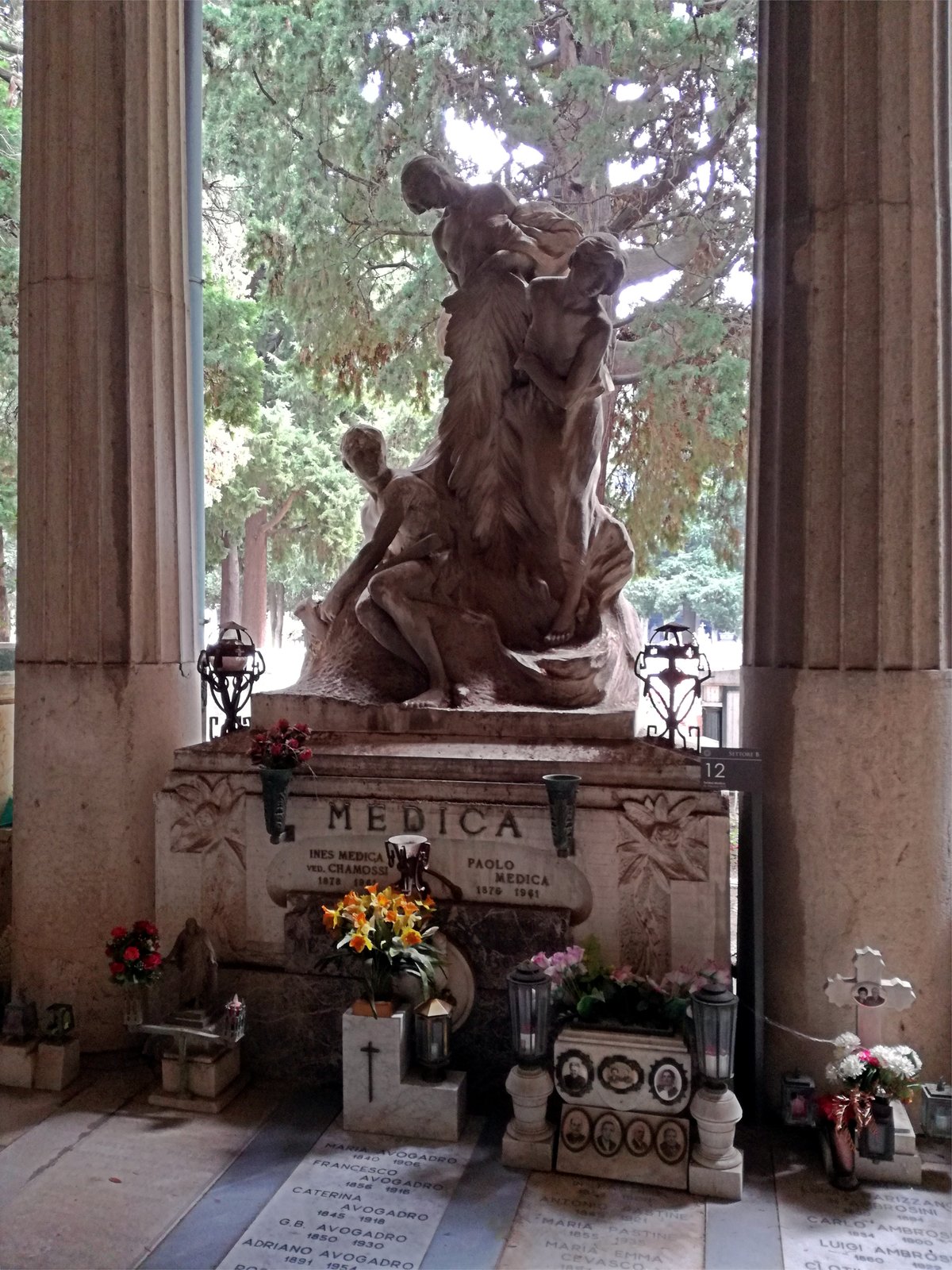 Tomba Medica tomb in Staglieno Cemetery Genoa Italy