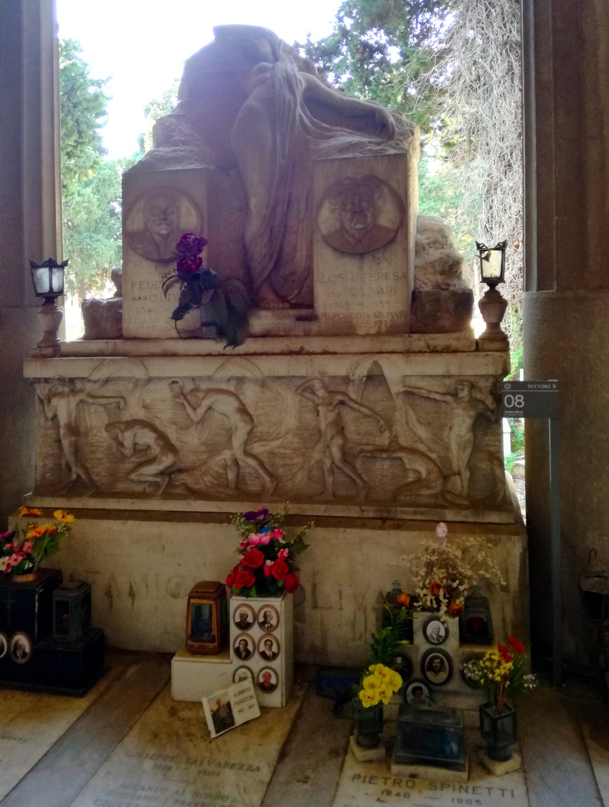 Tomba Olivari tomb in Staglieno Cemetery, Genoa, Italy