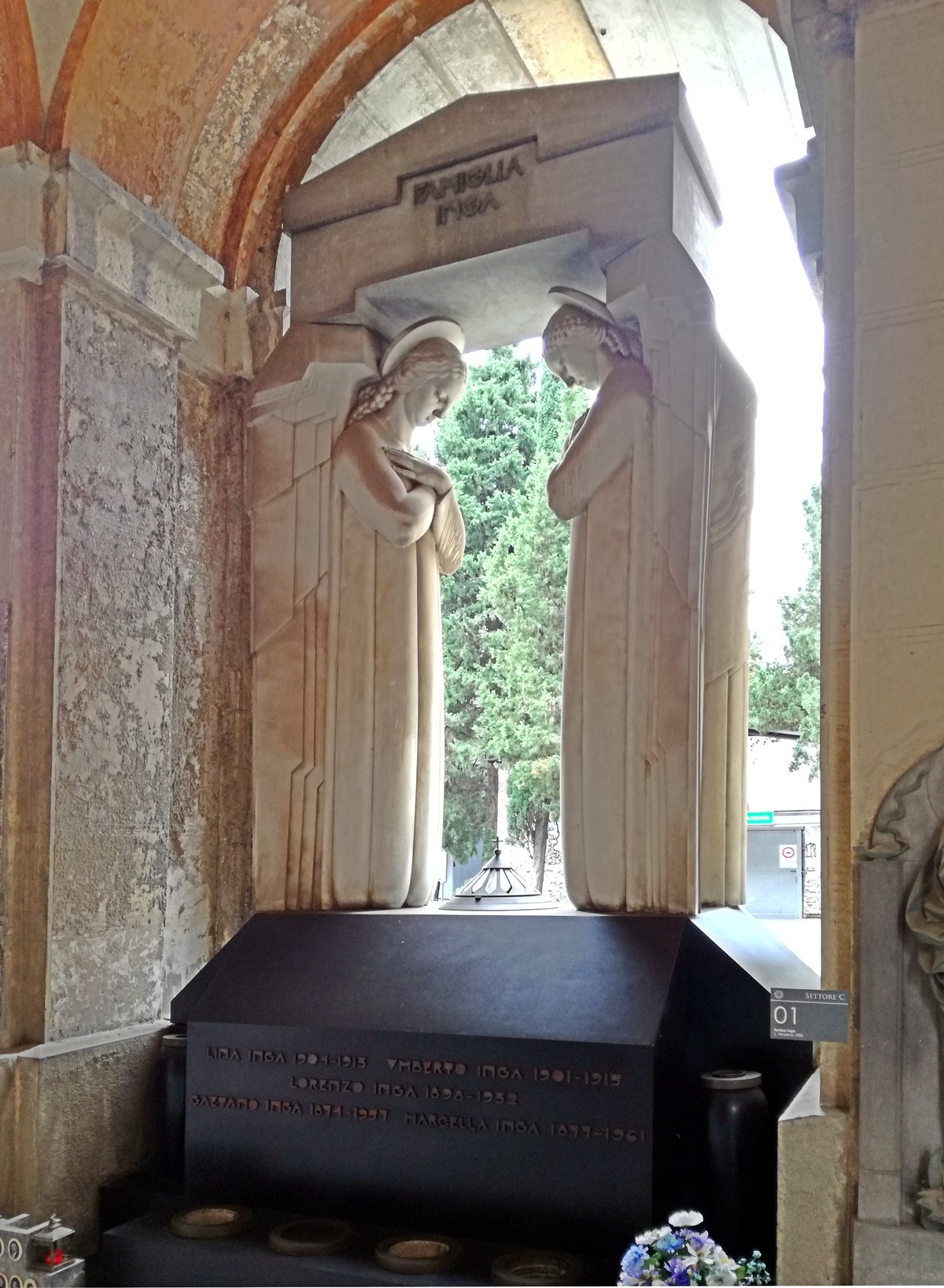 Tomba Inga tomb in Cimitero di Staglieno cemetery, Genoa, Italy