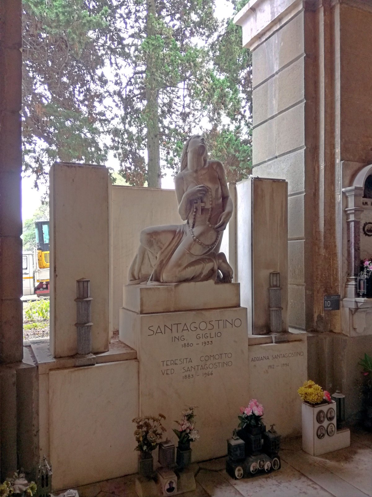 Tomba Santagostino tomb monument in Staglieno Cemetery Genoa Italy