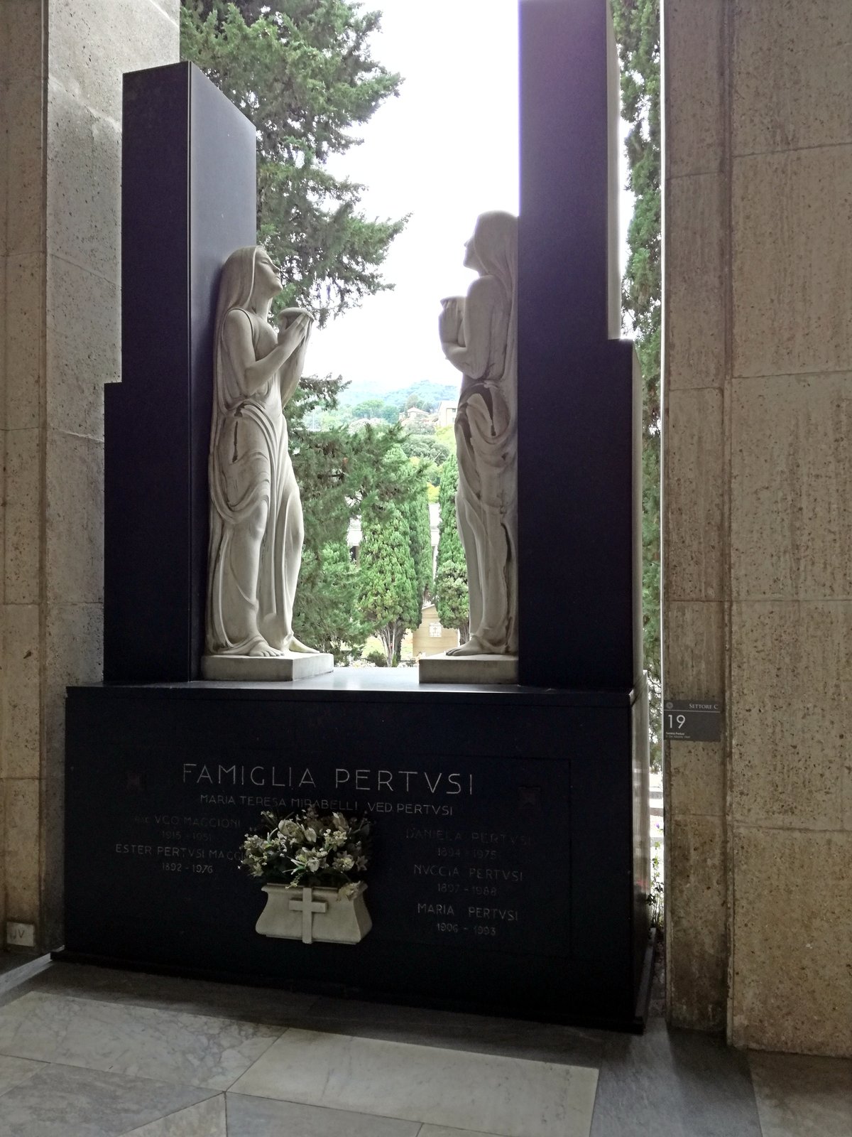 Tomba Pertusi tomb in Staglieno Cemetery Genoa Italy