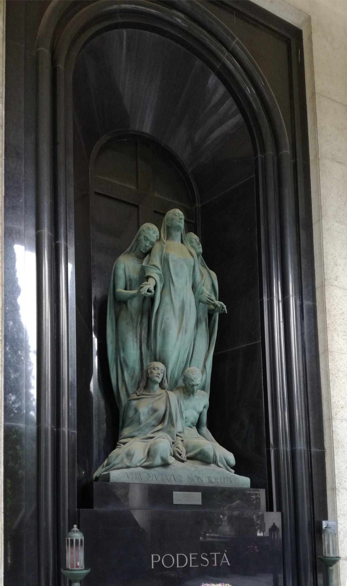 Tomba Podestà tomb in Staglieno Cemetery, Genoa, Italy
