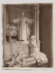 Monument for Cristoforo Tomati at Staglieno Cemetery in Genoa, Italy