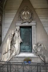 Monument of the Rossi family tomb at Staglieno Cemetery