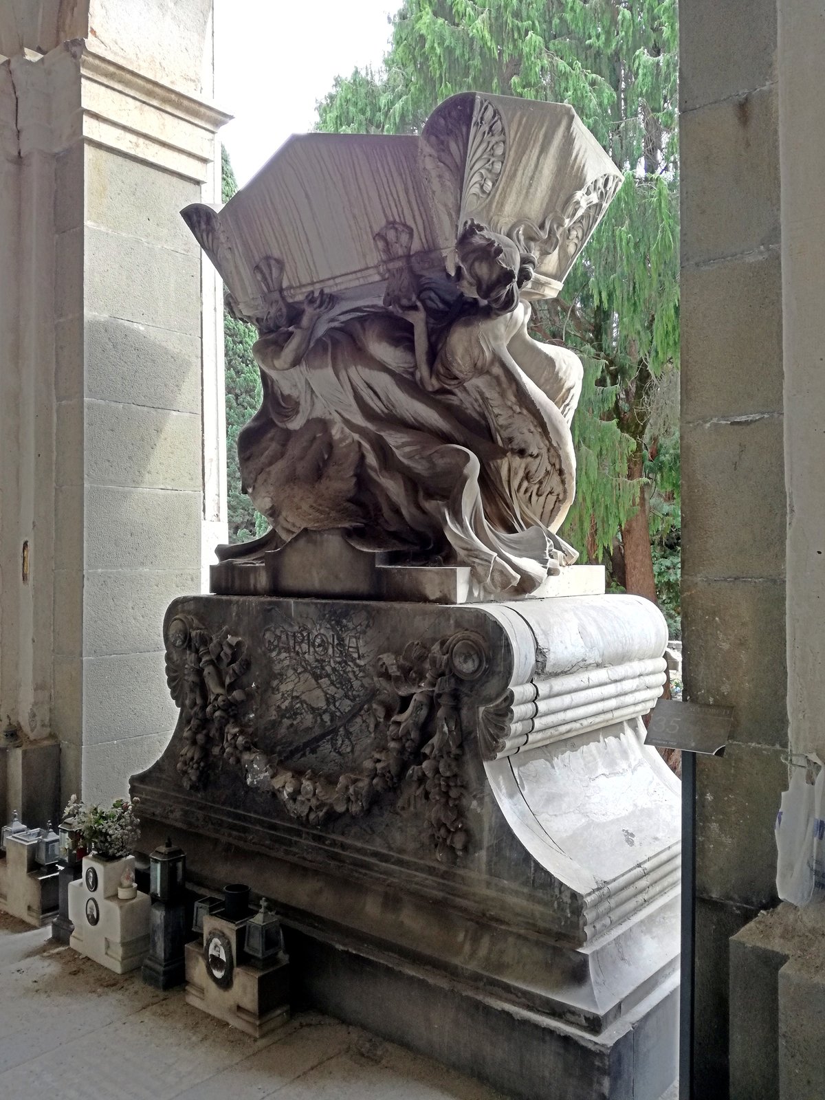 Tomba Cariola tomb in Staglieno Cemetery Genoa Italy