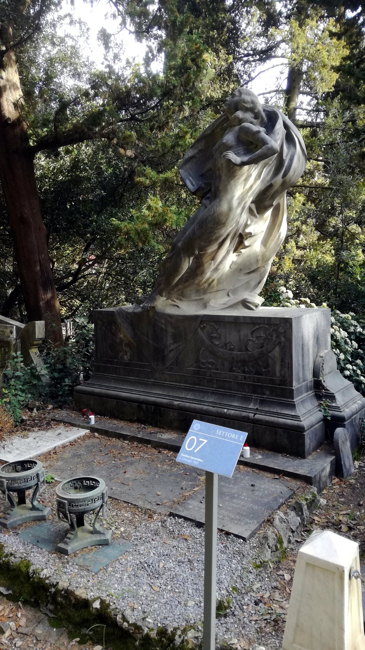 Tomba Sorrentino tomb in Staglieno Cemetery Genoa Italy