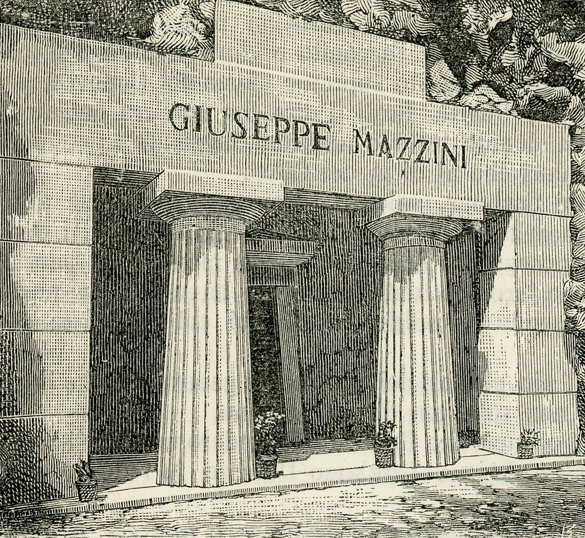Tomb of Giuseppe Mazzini at Staglieno Cemetery