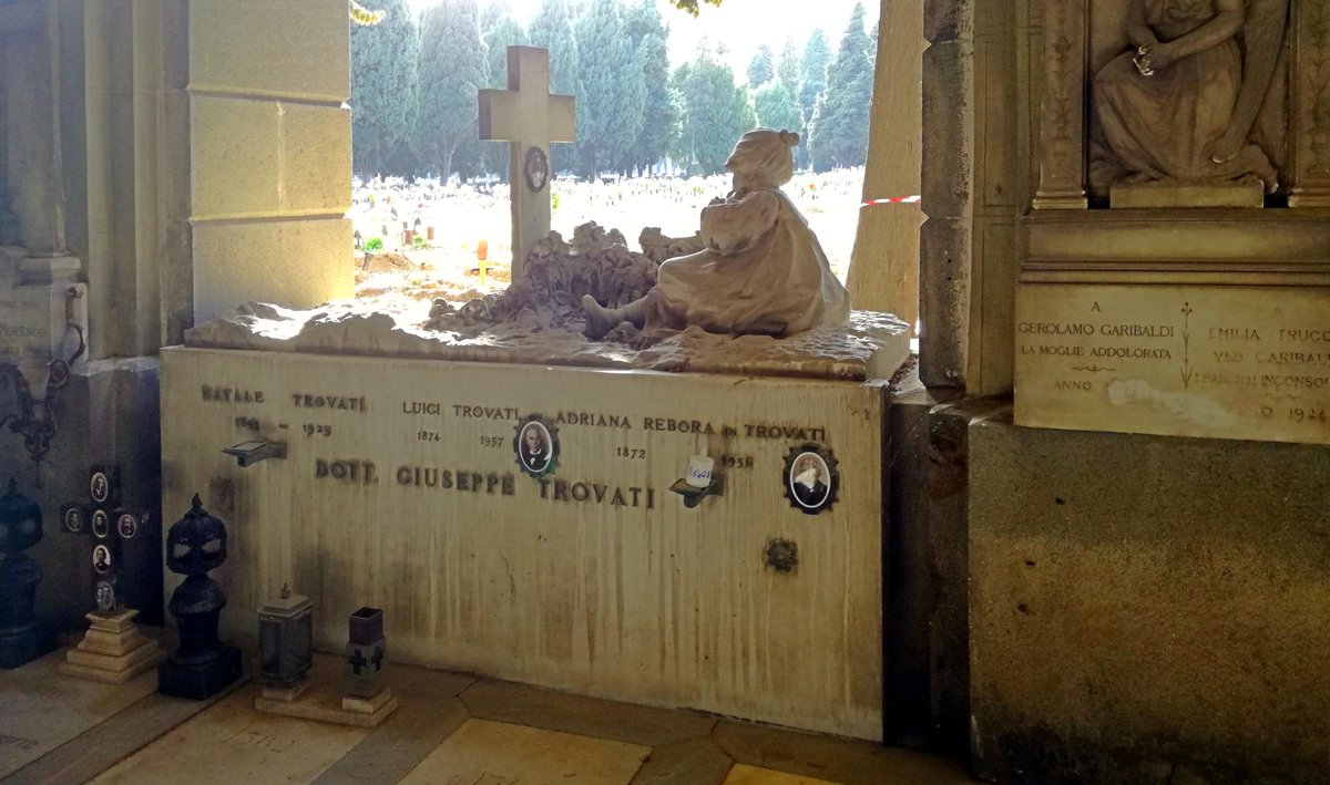 Tomba Trovati monument at Cimitero di Staglieno in Genoa, Italy