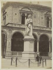 Statue of Dante Alighieri in Verona, Italy, historical monument