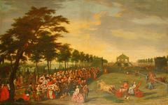 Horse-drawn carousel race at Fürstenried Palace with Maria Amalia and Karl Albrecht
