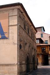 Front view of Palacio de Valdecarzana historic building in Avilés, Asturias, Spain