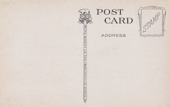 Back of postcard showing Hawthorne Avenue Bridge in Portland Oregon