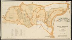 1900 vintage map of the Arnold Arboretum in Boston