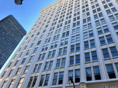 Healey Building in Atlanta, Georgia with American flag