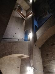 Interior view of the Ghirlandina Tower in Modena