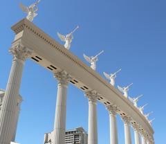Row of angel statues at Caesar's Palace in Las Vegas