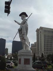 Statue of Caesar wearing a hat outside Caesars Palace in Las Vegas